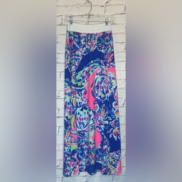 Lilly Pulitzer Nola Beach Maxi Skirts vibrant Multi Coastal Retreat print Small - Picture 1 of 5